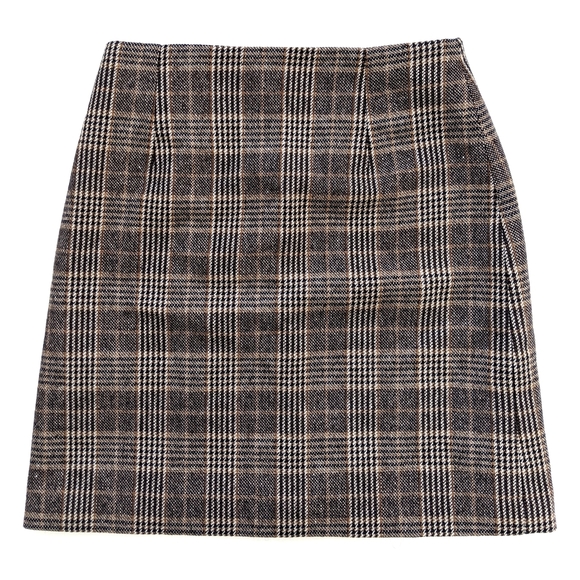 NWT Sandro Nona Brown Plaid Button Skirt Size 2 flawed - Picture 7 of 8